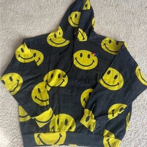Aviator Nation Black & Yellow Smiley Face Hoodie